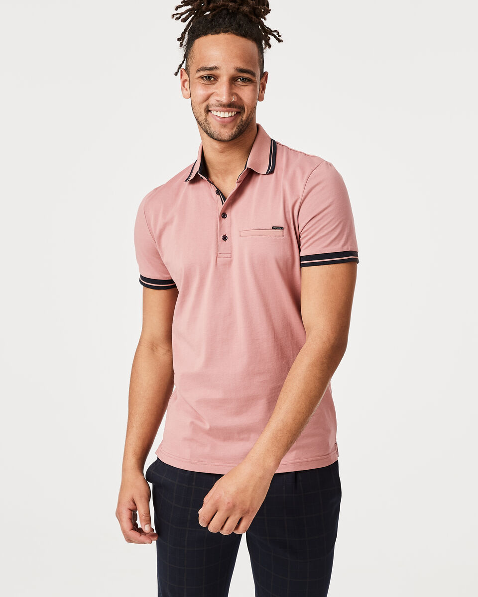 Narka Polo Shirt, Pink, hi-res